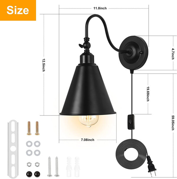 Wall light bedroom light reading lamp extendable beige plug connection, ETC Shop: lamps, furniture, technology, household. All from one source.