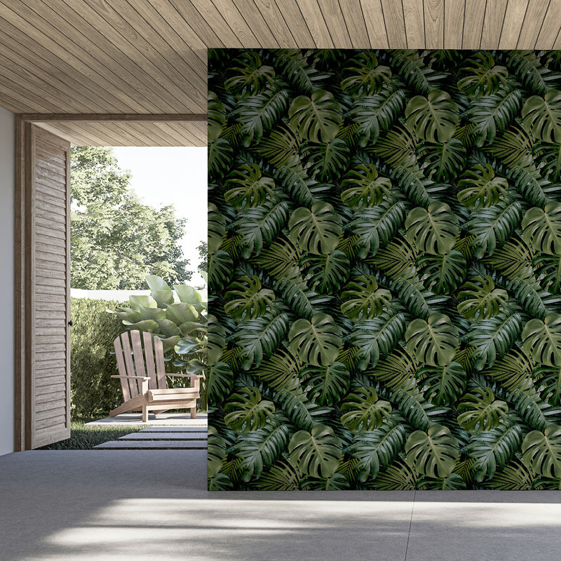 Papier peint Harlynn Green Monstera