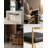 Erick Modern Geometric Counter Stool with Vegan Leather Cushion-93189926-93189927