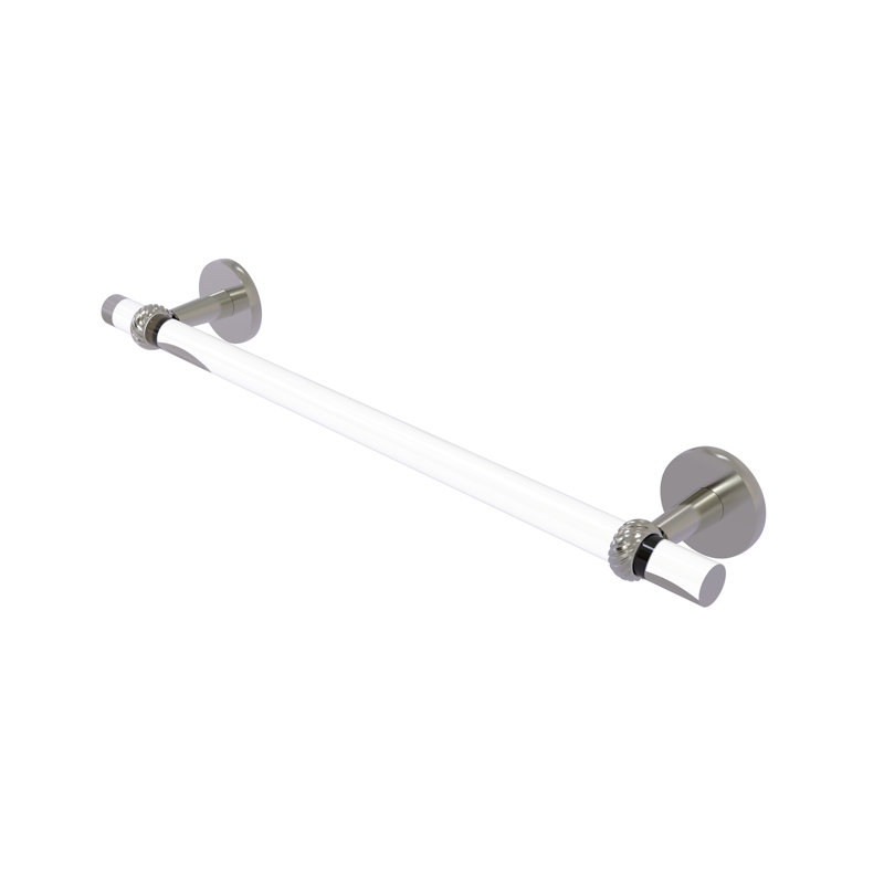 Barre à serviettes murale clearview, Nickel satiné, H 3,8 po x l 22 po x P 2,6 po
