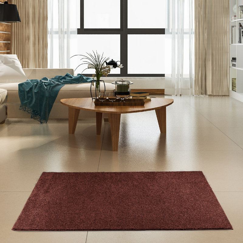 Templos Furnish My Place Modern Plush Pet and Kids Friendly Solid Color Area Rug in Chocolate Set Of 3, Stain & Fade Resistance, Perfect for Living Room, Dining Room, Bedroom, Playroom and Kidsroom, Event, Wedding Rug