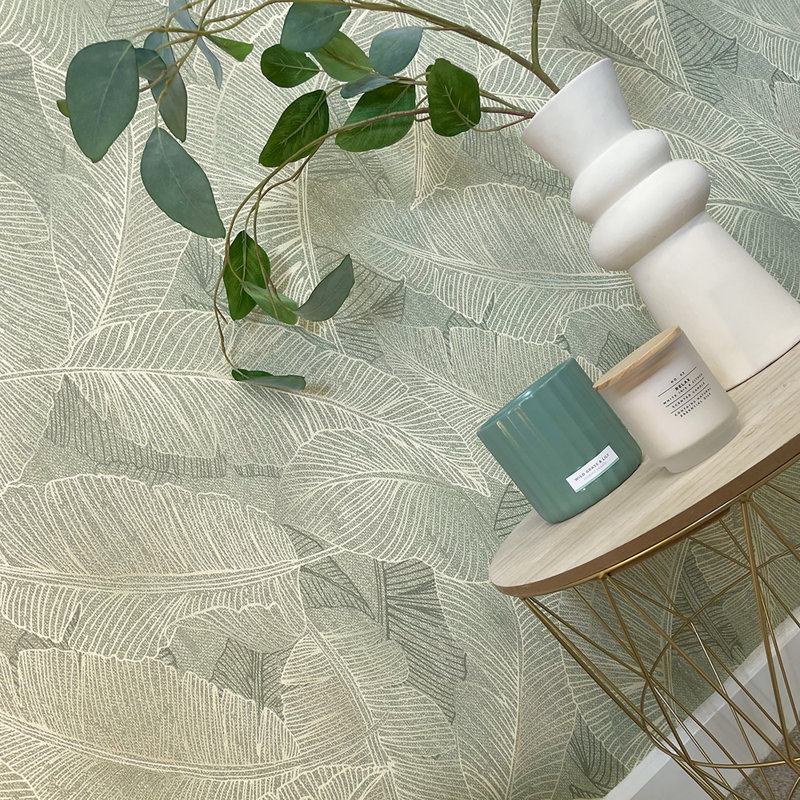 Barris 10.05m x 53cm Textured Matte Wallpaper Roll, Green