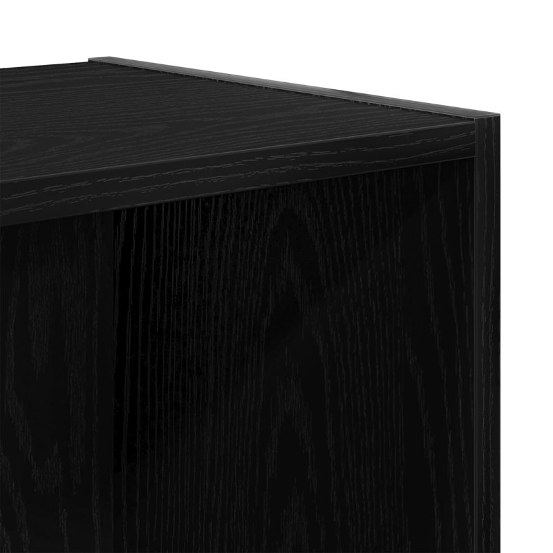 Bookcase Black Oak Engineered Wood, (4 Shelves) 143cm H x 36cm W x 30cm D