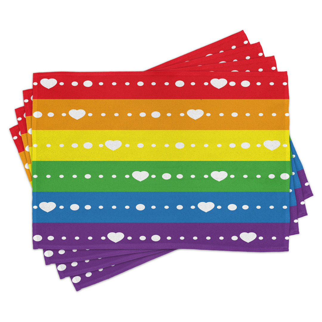 Platzmatten, Homosexuell Pride Flag Dots, Regenbogen, Mehrfarbig