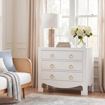 Elegant 31.9'' Wide Nightstand – Durable Clean-Lined Wood Frame Chest Perfect for Bedroom or Office