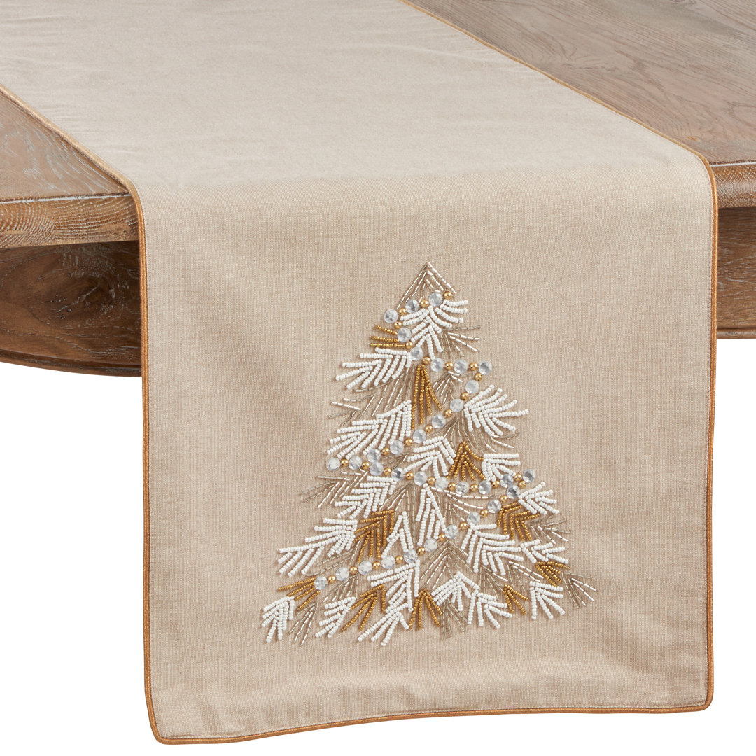 Jemison Christmas Tree Beaded Table Runner The Holiday Aisle® 