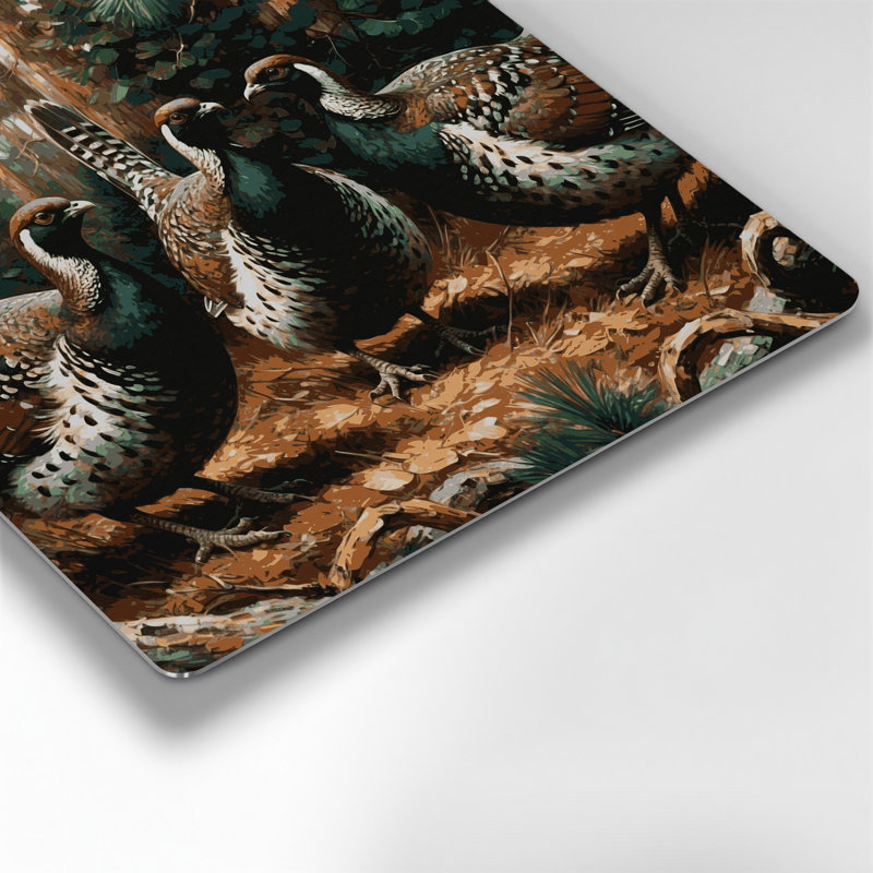 Oiseau, épinette, gélinotte noire, art mural en métal, H 192 po x l 192 po x P 0,05 po