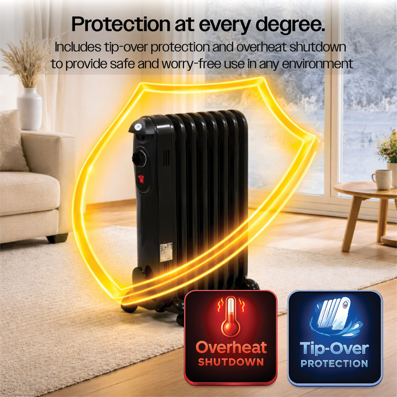 St. Helens Home & Garden High Efficiency Radiator Space Heater, 59.7cmH x 36cmW x 24cmD