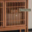 Retro Walnut Solid Wood Accent Cabinet