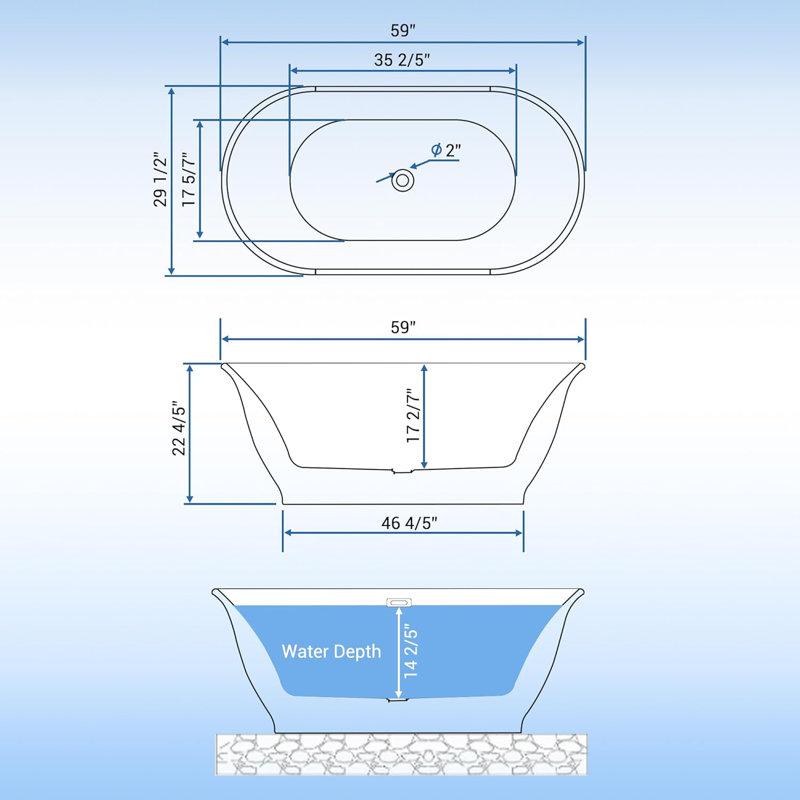 x Bathtub, White
