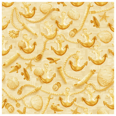 Anchor Seashell Pattern Comforter