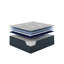 Repose-pieds confortable et frais, très grand matelas - double refroidisseur. Reposez-vous avec Tech. Mousse viscoélastique imprégnée de gel pour une nuit reposante. Bobines emballées individuellement, mouvement réduit. Mousse de soutien. Bleu marine. 84 po x 72 po