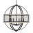 Chowchilla 9 - Light Steel Dimmable Globe Chandelier