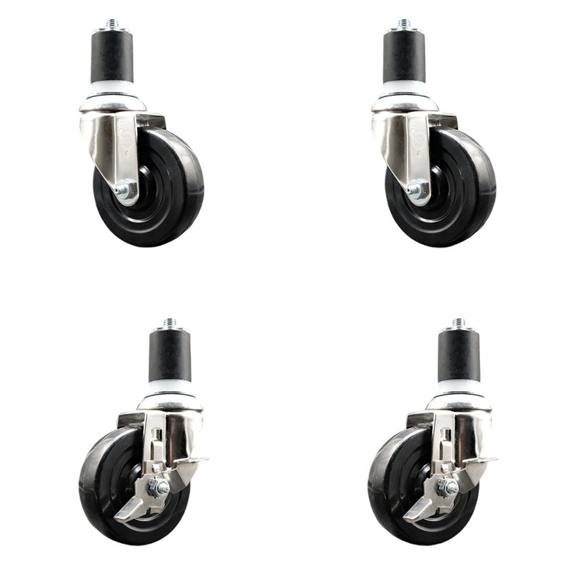 Ensemble de roulettes extensibles en caoutchouc 316S