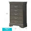 Commode noire élégante en métal transitionnel-233703702