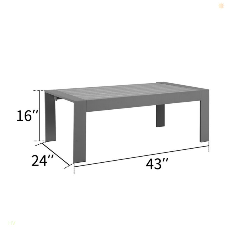 Ensemble de conversation d'extérieur toutes saisons 5 pièces, canapé modulaire, canapé en aluminium