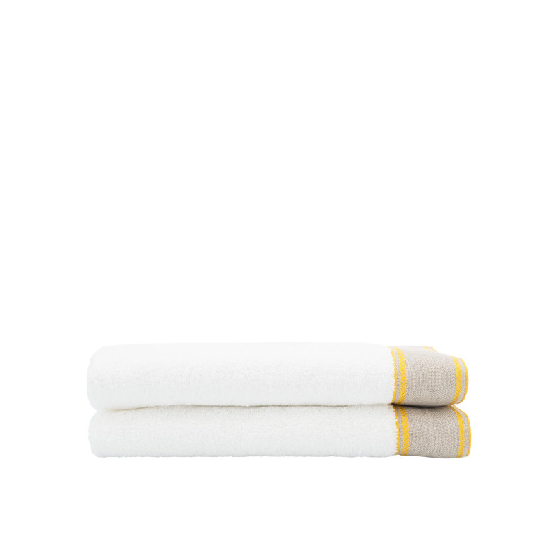 Serviette en coton Loreto, Jaune