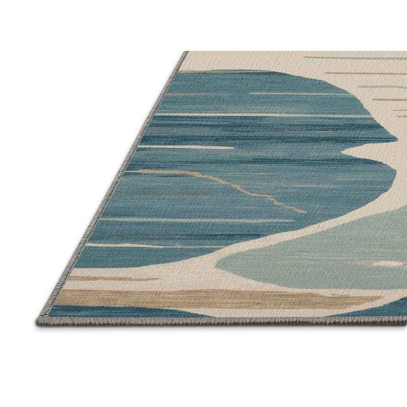  Tapis lavable Coastal Abstract Elite Coastal, Rectangulaire 2 pi x 3 pi