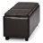 Avalon 42"W Upholstered Contemporary Rectangular Flip-Top Storage Ottoman with Hidden Storage-528804307