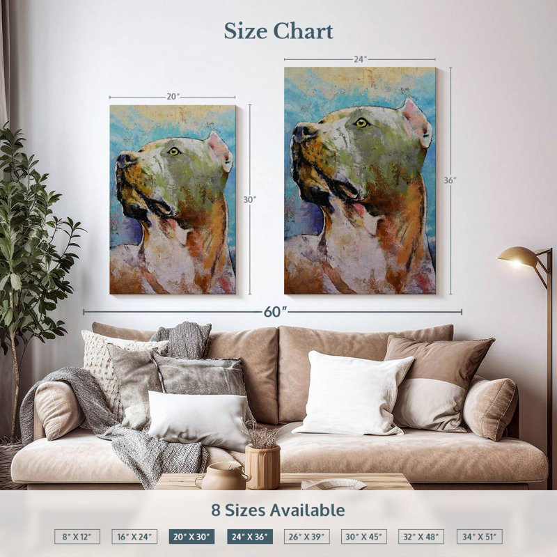 Brampt Pit Bull, 36" H x 24" W