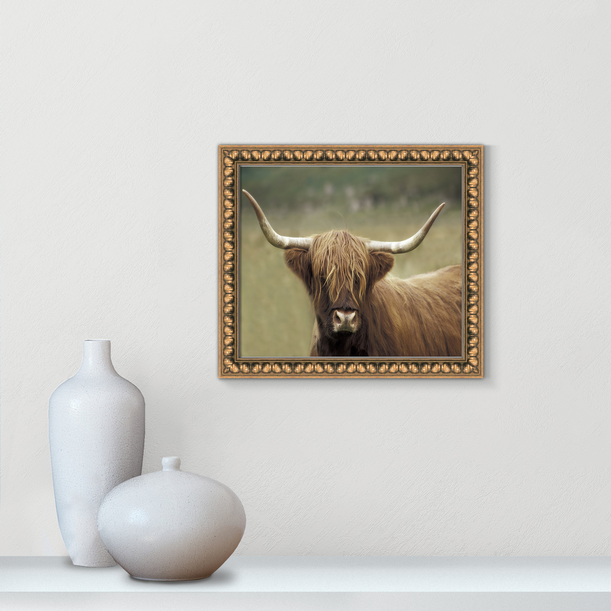 Highland Afternoon by Danita Delimont - Picture Frame Photograph, Gold Bead Framed, 14" H x 16" W x 1.13" D