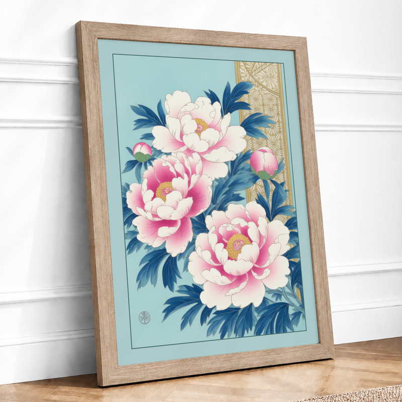 Peony Study Botanical - Print, Oak, A4 - 29.7 x 21.0 cm