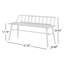 Margr 47" Low Back Wood Bench-1391564557