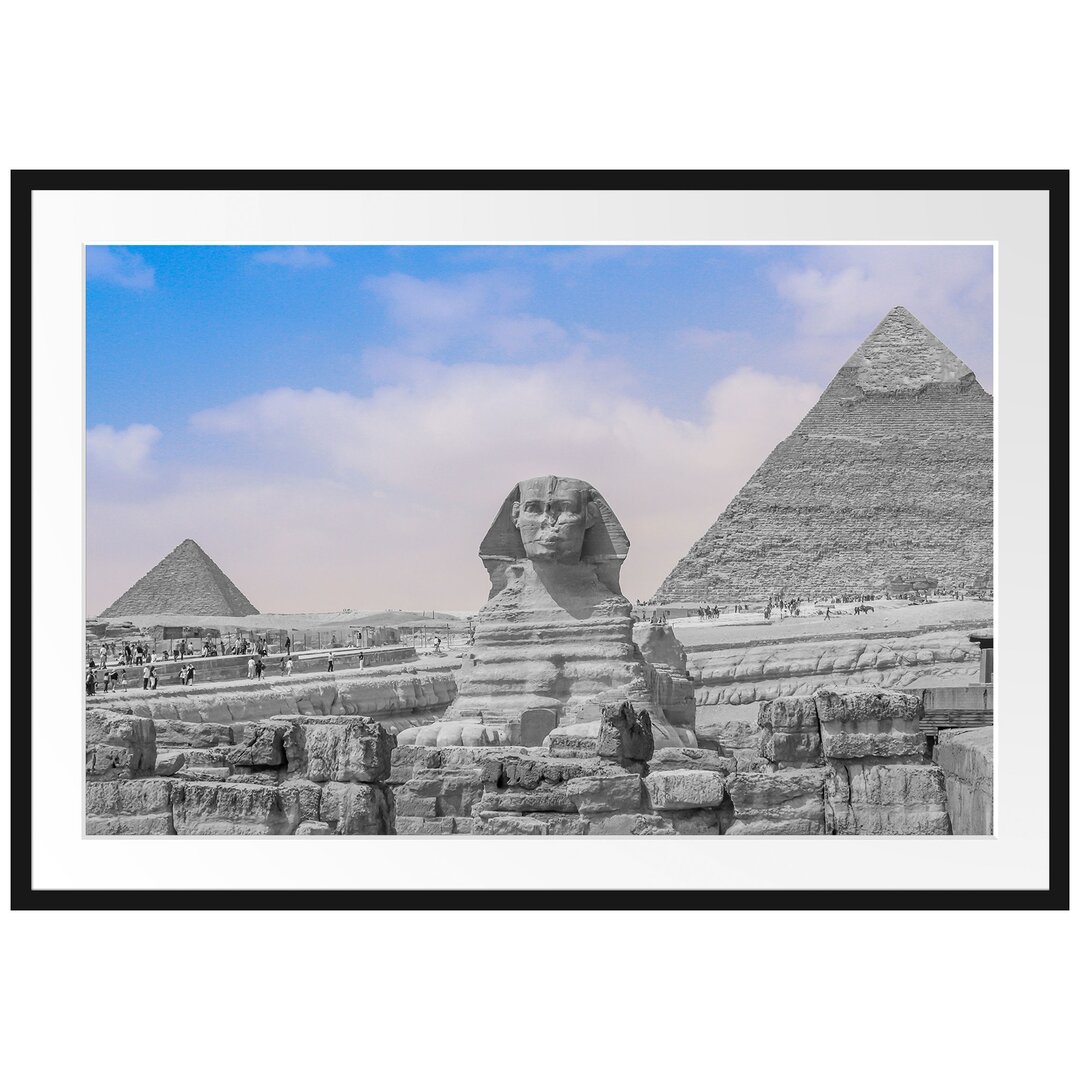 Gerahmtes Poster Wunderschöne Sphinx in Gizeh