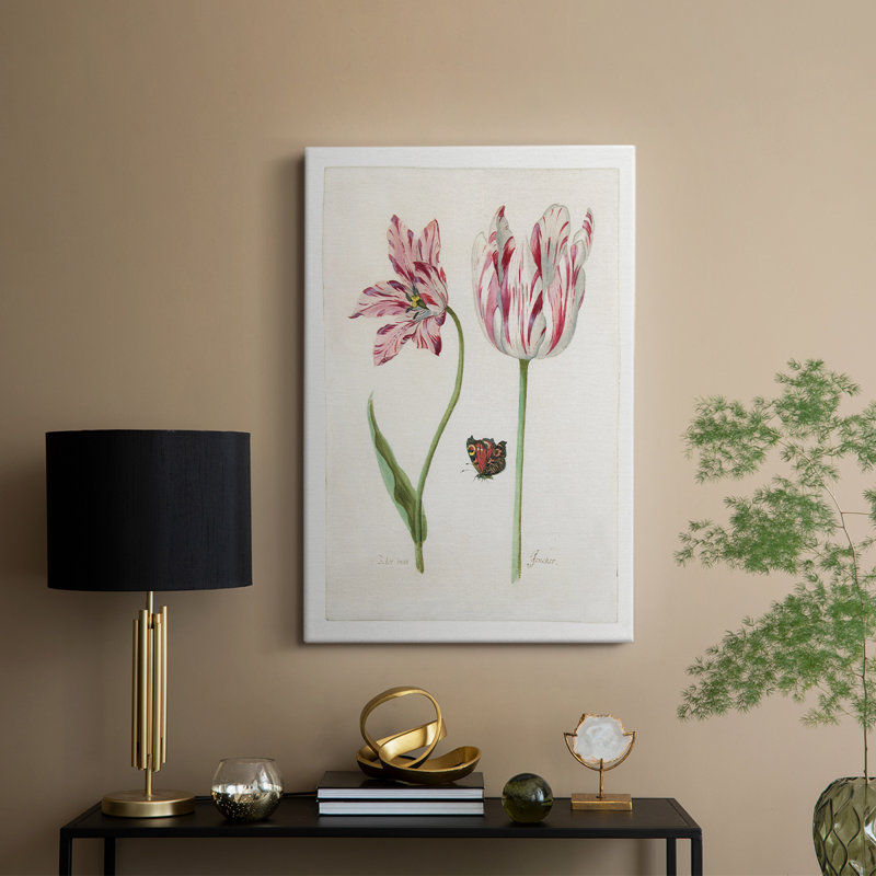 Deux tulipes I - galerie Cavas, H 18 po x l 12 po