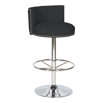Nevin By Michael Weiss Swivel Upholstered Stool with Metal Frame