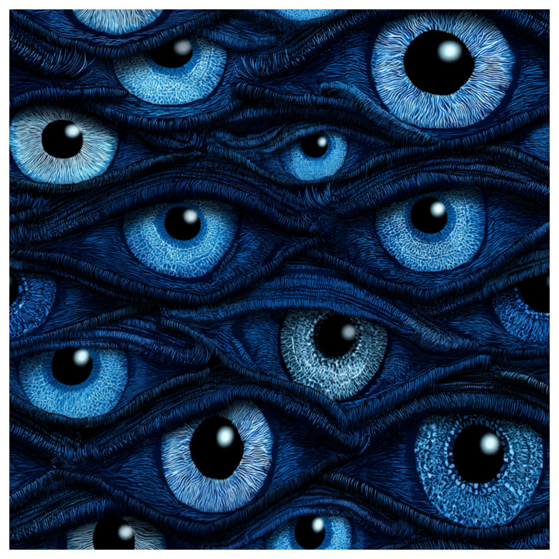 Housse de couette abstraite Eyes Bedding, Lit simple