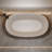 Beige 47'' Solid Surface Freestanding Soaking Tub, Resin Stone Material, Wear- And 47-Inch Bathtub Of Surface, With Overflow Pop-Up Drain, Smooth Rounded Edges