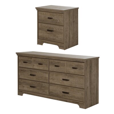 South Shore Versa 6 Drawer Double Dresser & Nightstand -  11272
