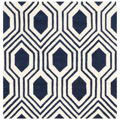 Deedie Hand Tufted Wool Geometric Rug