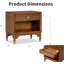 Table de chevet 1 pièce de style moderne Mid-Century avec port USB-1633544252