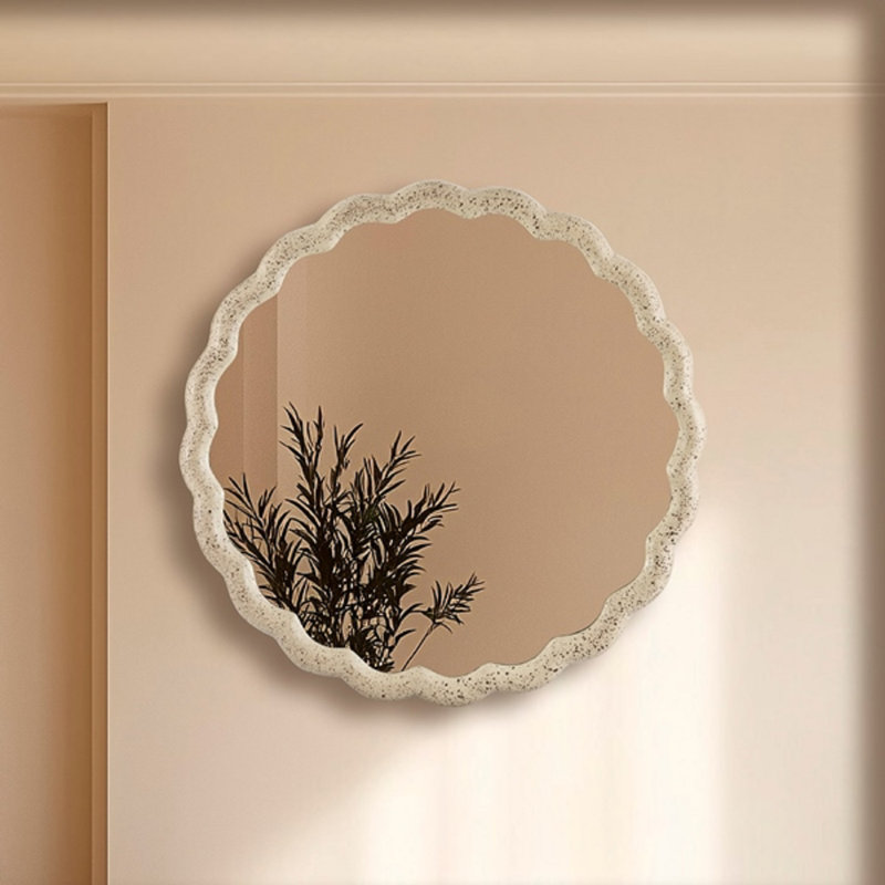 Cast Aluminum Wave Mirror Large, 26.50" x 26.50"