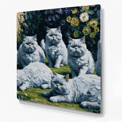 Cats British Shorthair Gray Metal Wall Art