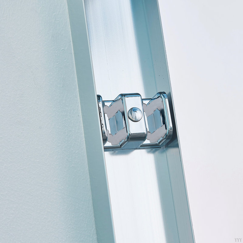 56-60"W X 60"H Double Sliding Tub Shower Door, Aluminium Alloy Frame In Chrome, 1/4" (6Mm) Thick SGCC Tempered Clear Glass.