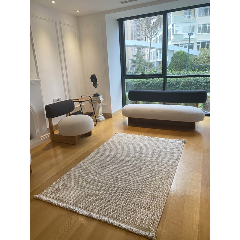 Tapis en coton Tilina, Carré 2 pi 7 po