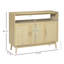 Buffet avec portes en rotin Boho