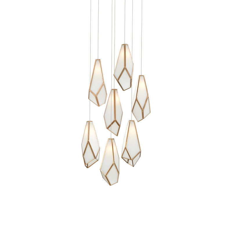 Glace 7 - Light Silver Cluster Pendant