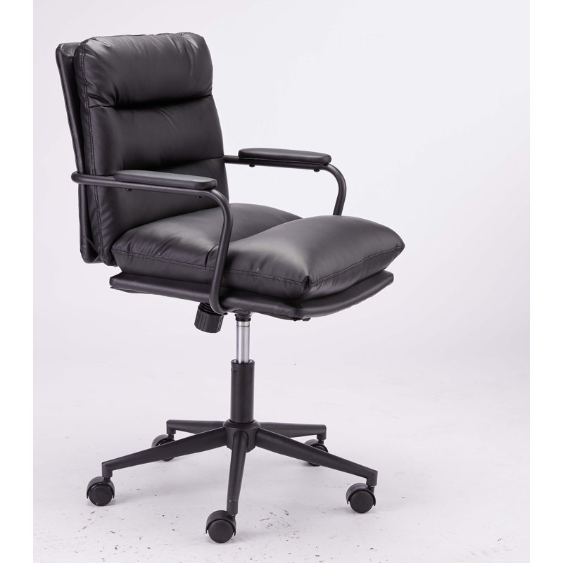 Chaise de bureau Mid-Century ergonomique avec hauteur réglable et tissu pivotant et respirant pour un bureau confortable