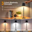 Cordless Table Lamp, 3 Colour Stepless Dimming, Outdoor Led Lamps, For Dining Room