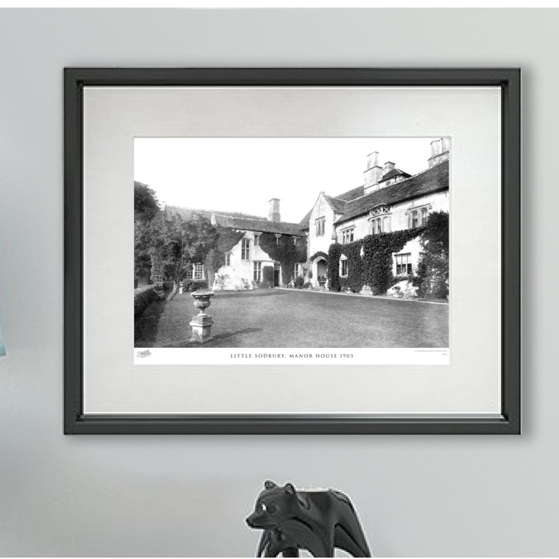 Little Sodbury, Manor House 1903 - Single Picture Frame Print, 40cm H X 50cm W x 2cm D