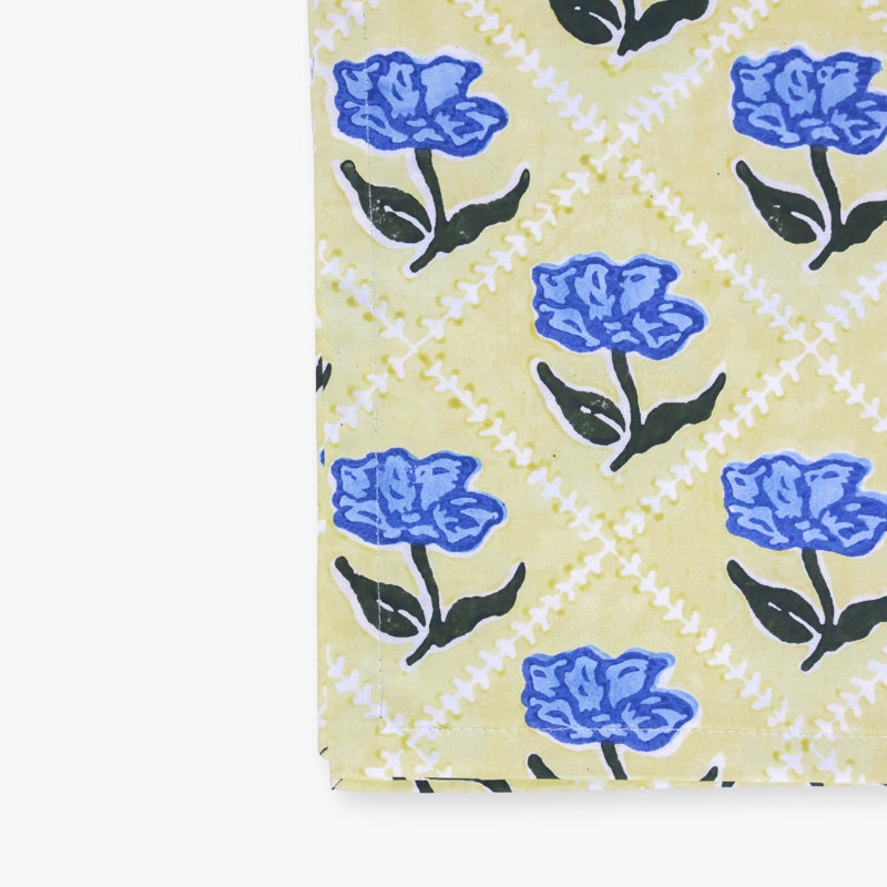 Noor Table Napkin, Blue/Dark Green Floral