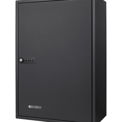 Armoire à clés noire en acier pour 300 clés - Fixation murale, réglable, serrure à combinaison réglable avec rangement en acier