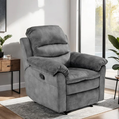 Fauteuil inclinable manuel en microfibre / microsuède luxueux 32,5 po Gentletouch