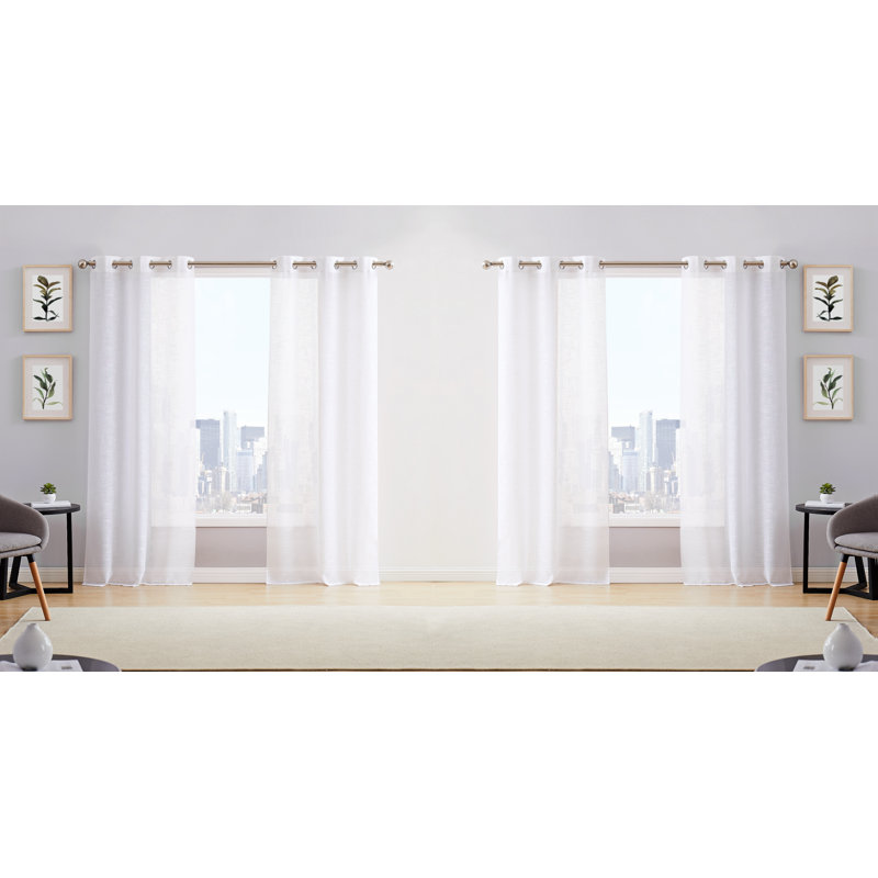 Rideau en polyester Taydan, Jaune, L 38 po x L 84 po