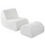 Fauteuil d'appoint avec repose-pieds Modern Wave-1514786073