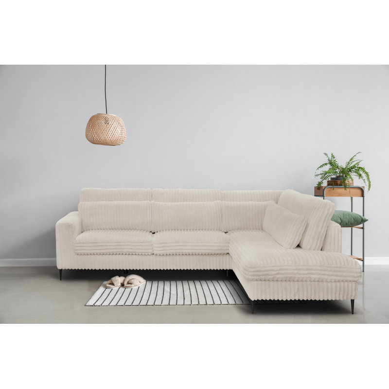 Edelare 4 Seater Corner Sofa , Right, Ivory